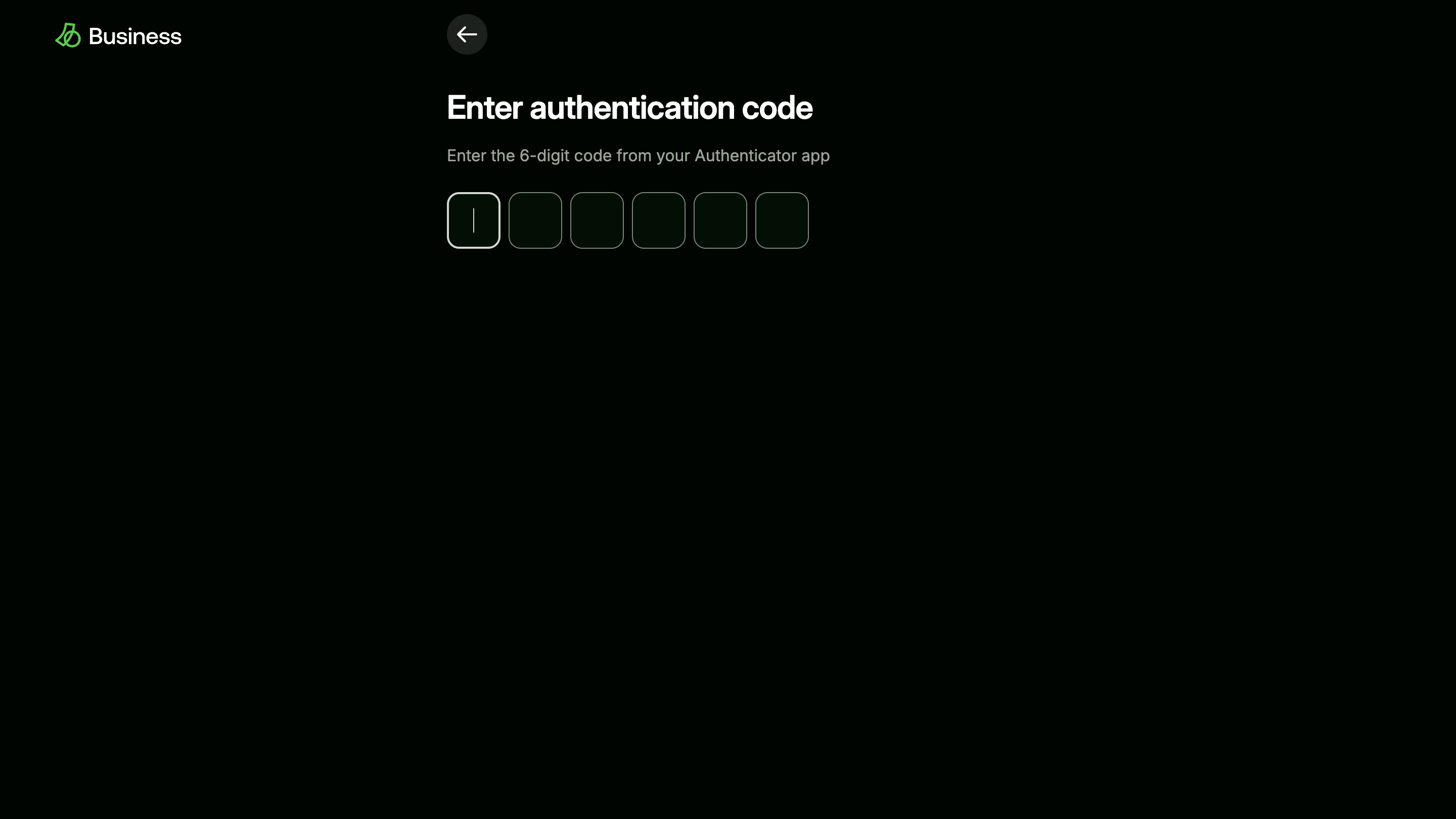 Security authentication page for token generation