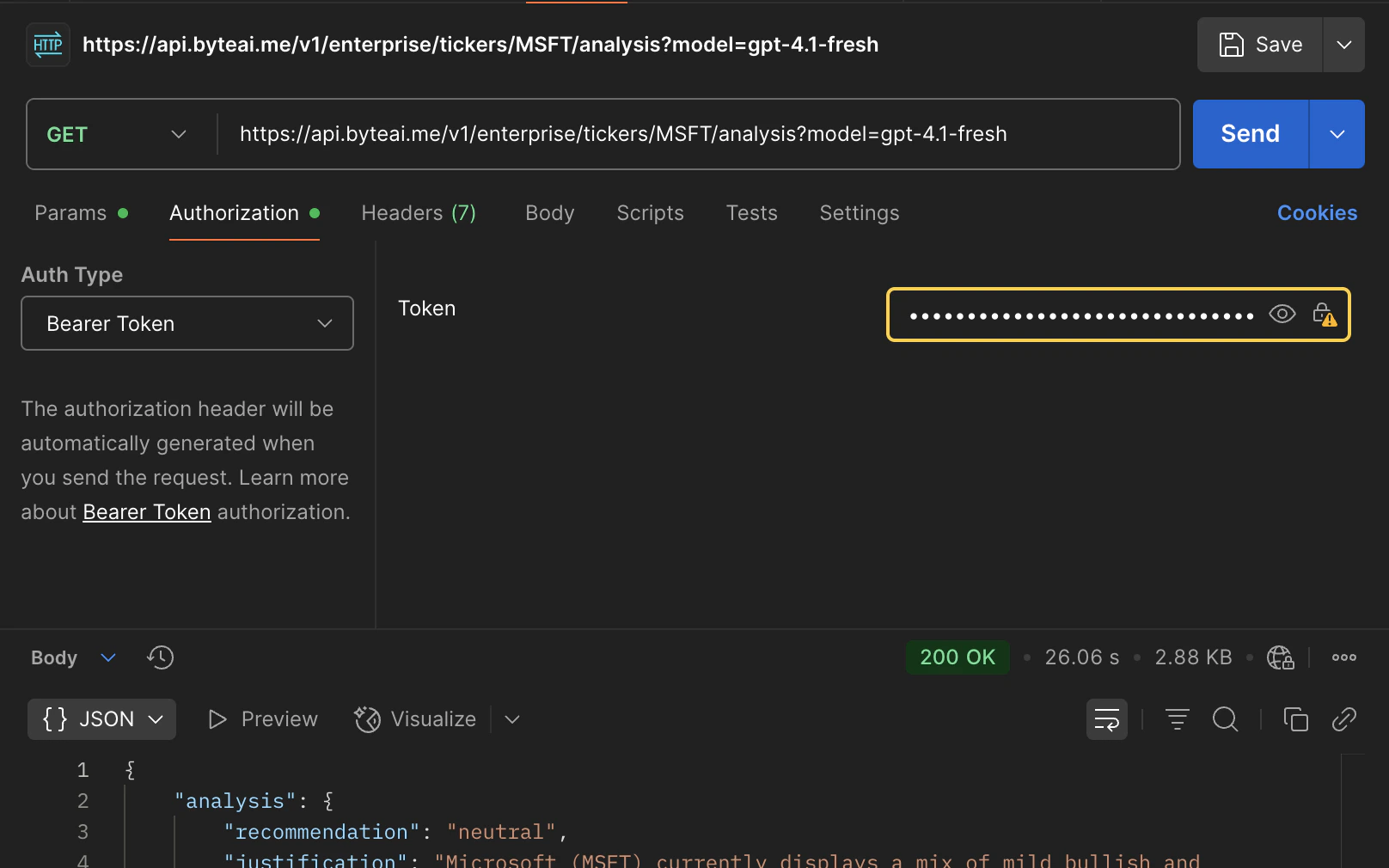 Dashboard screenshot