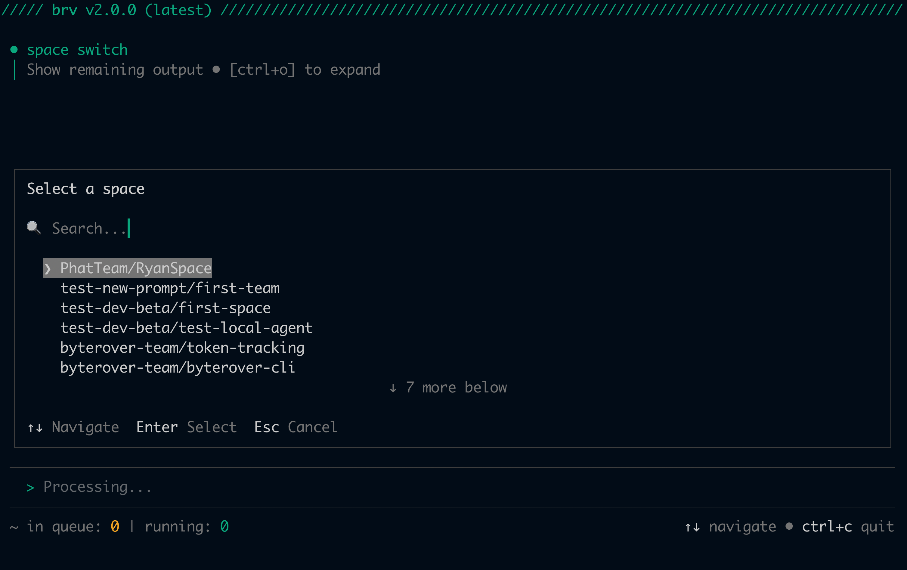 Space switch interactive picker
