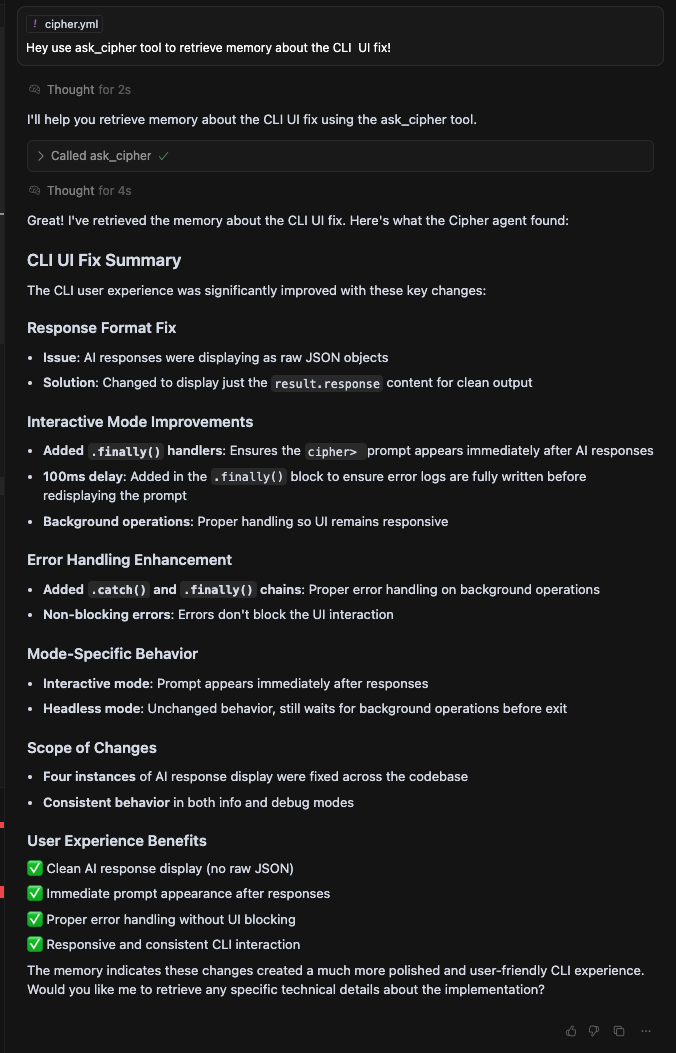 Cipher Retrieving Memory