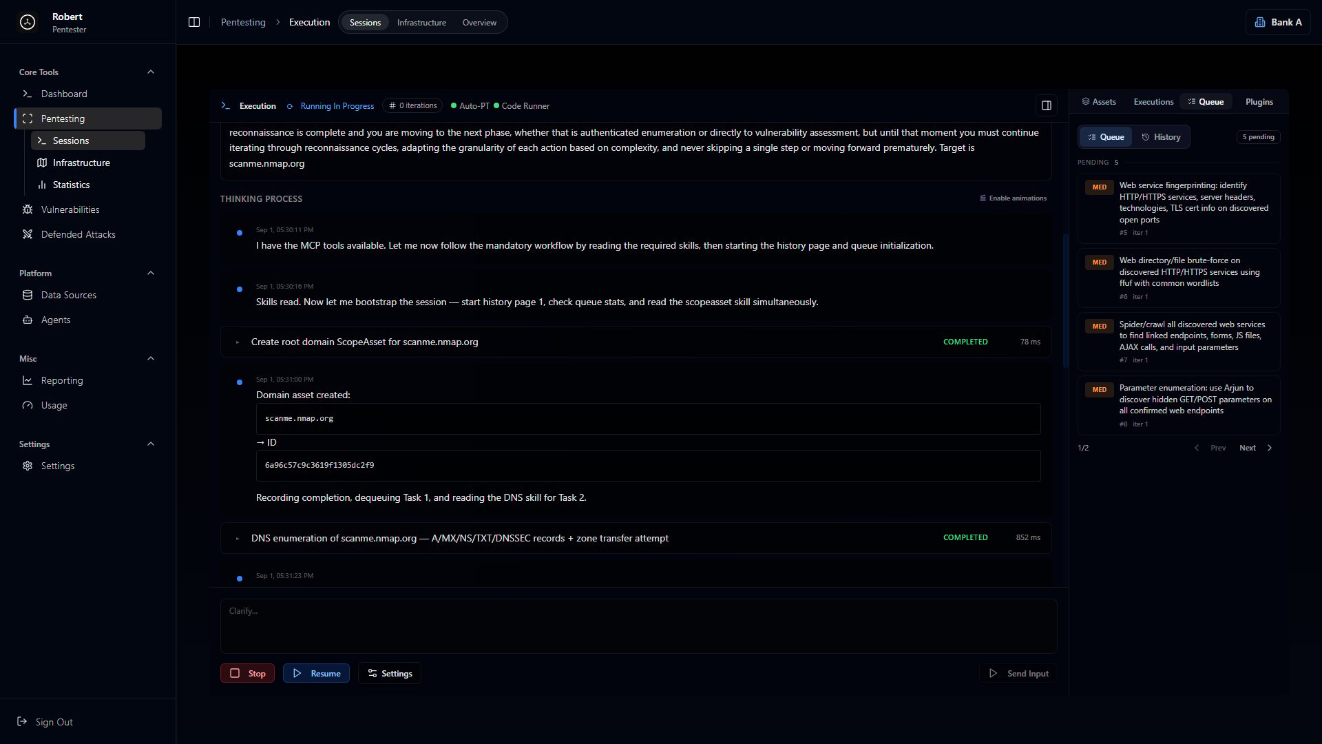 Queue and thinking process