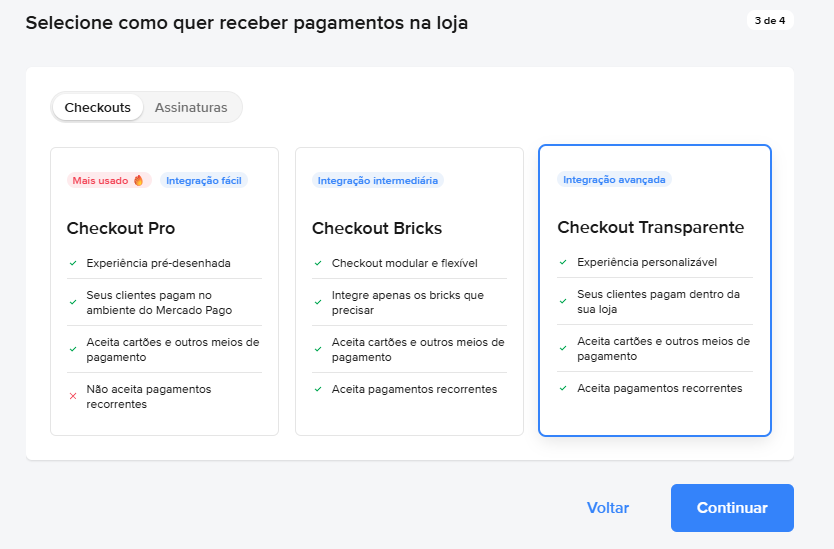 Checkout Transparente