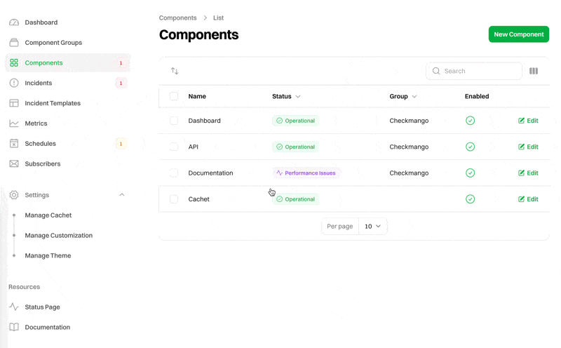 Reorder Components