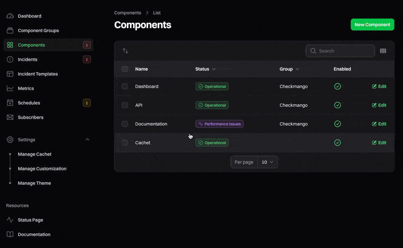 Reorder Components