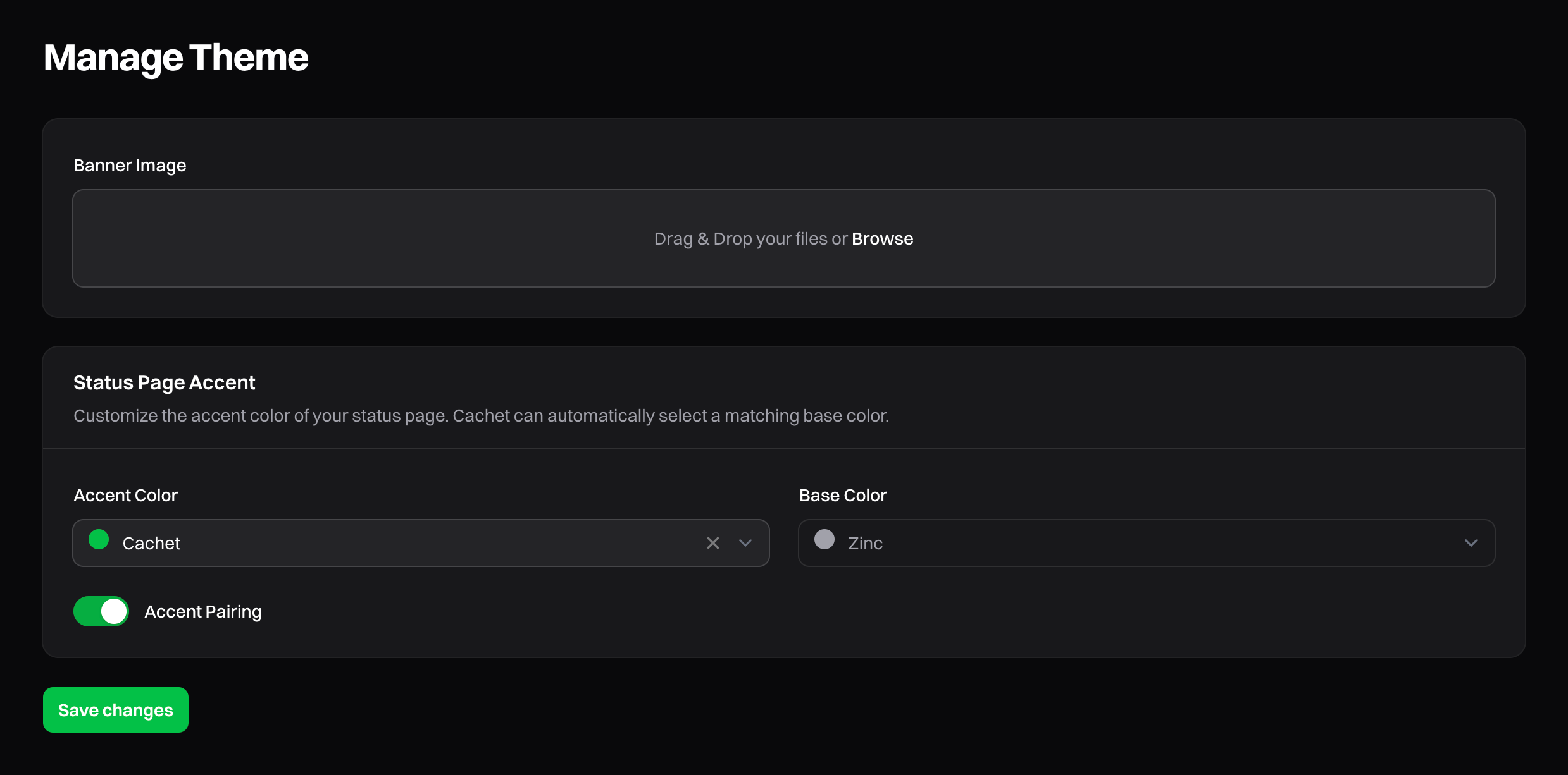 Manage Theme