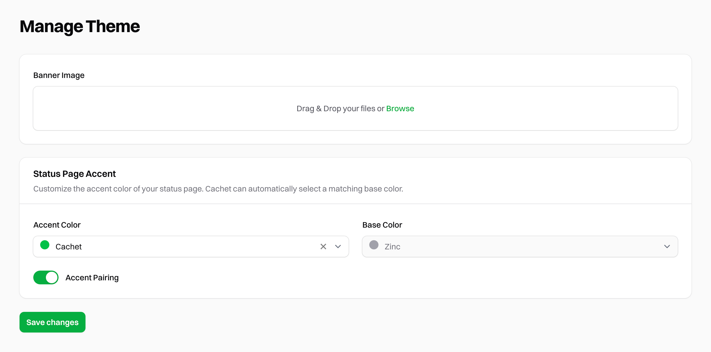 Manage Theme