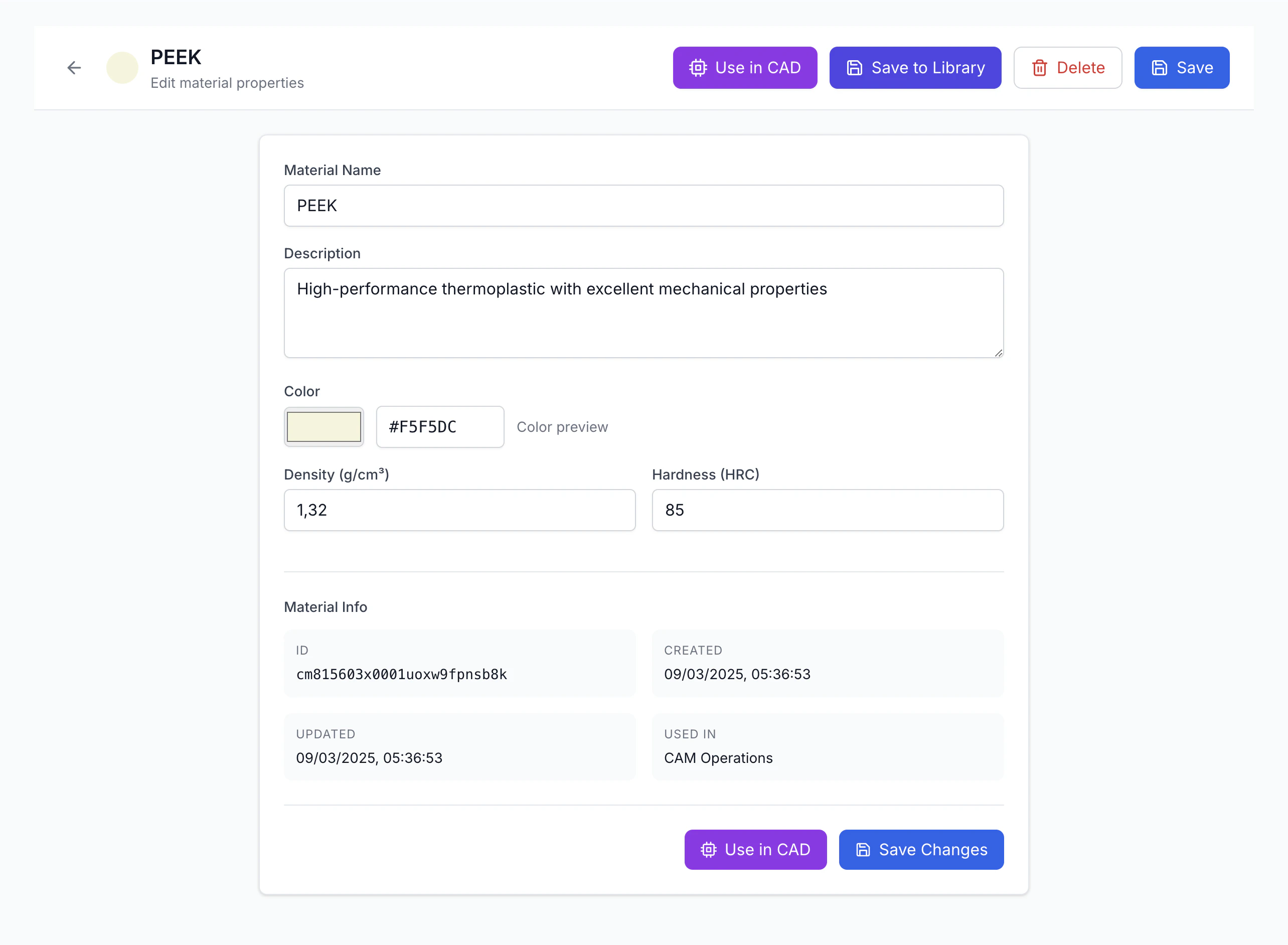 Materials and Tools Management Overview