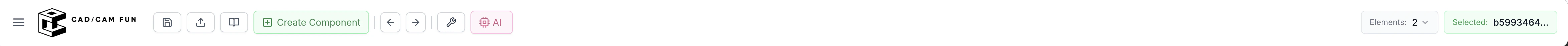 Top toolbar