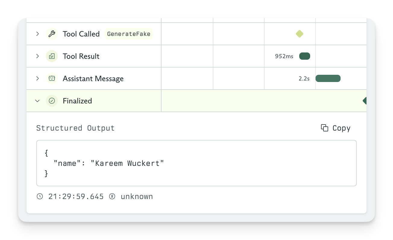 Structured output