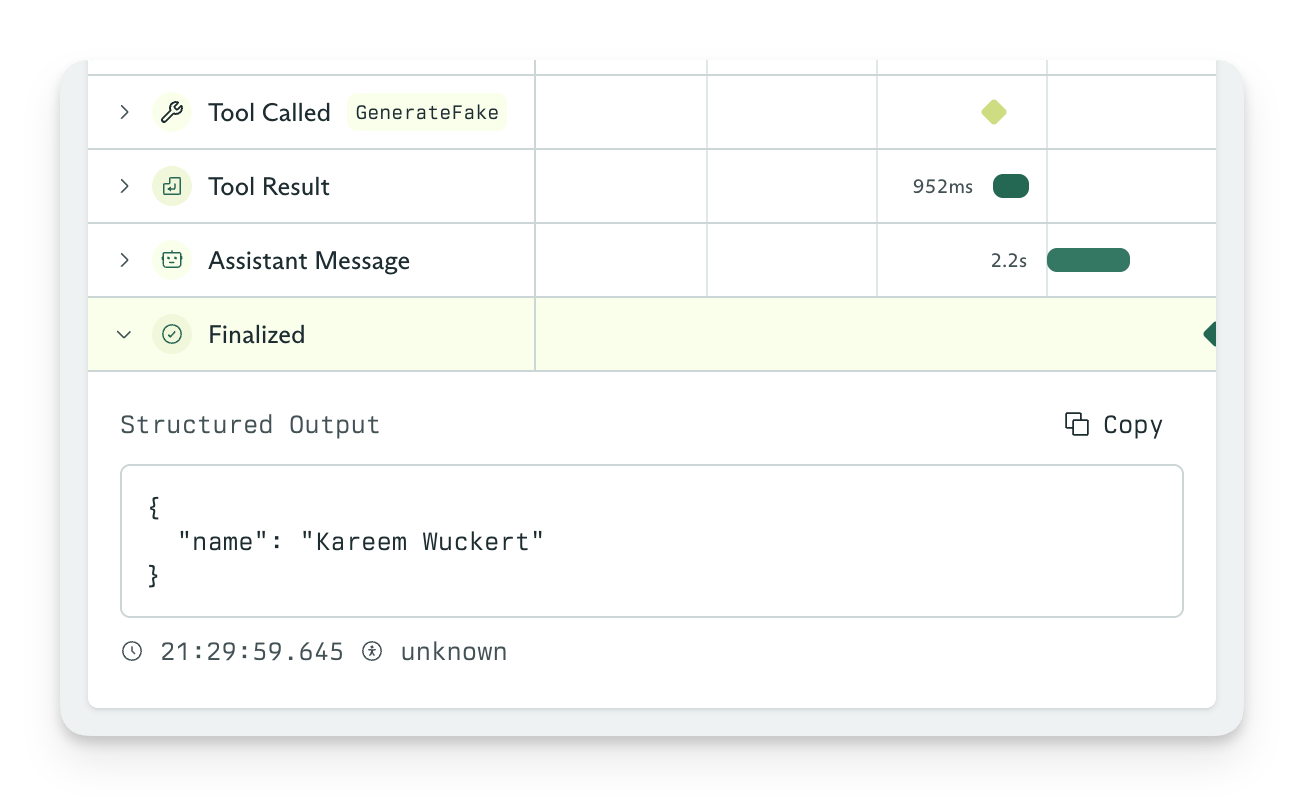 Structured output