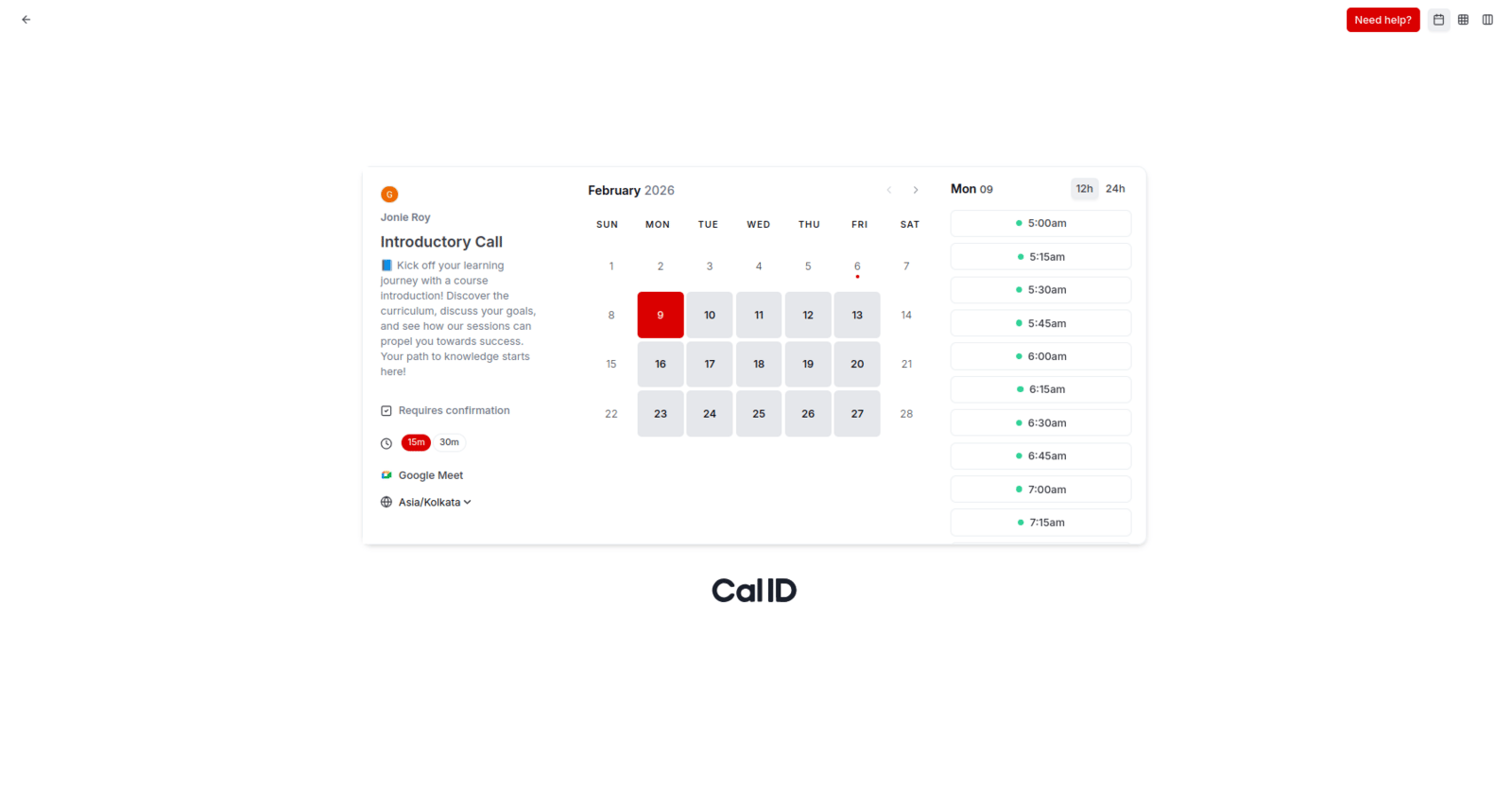 Brand colors applied to booking page
