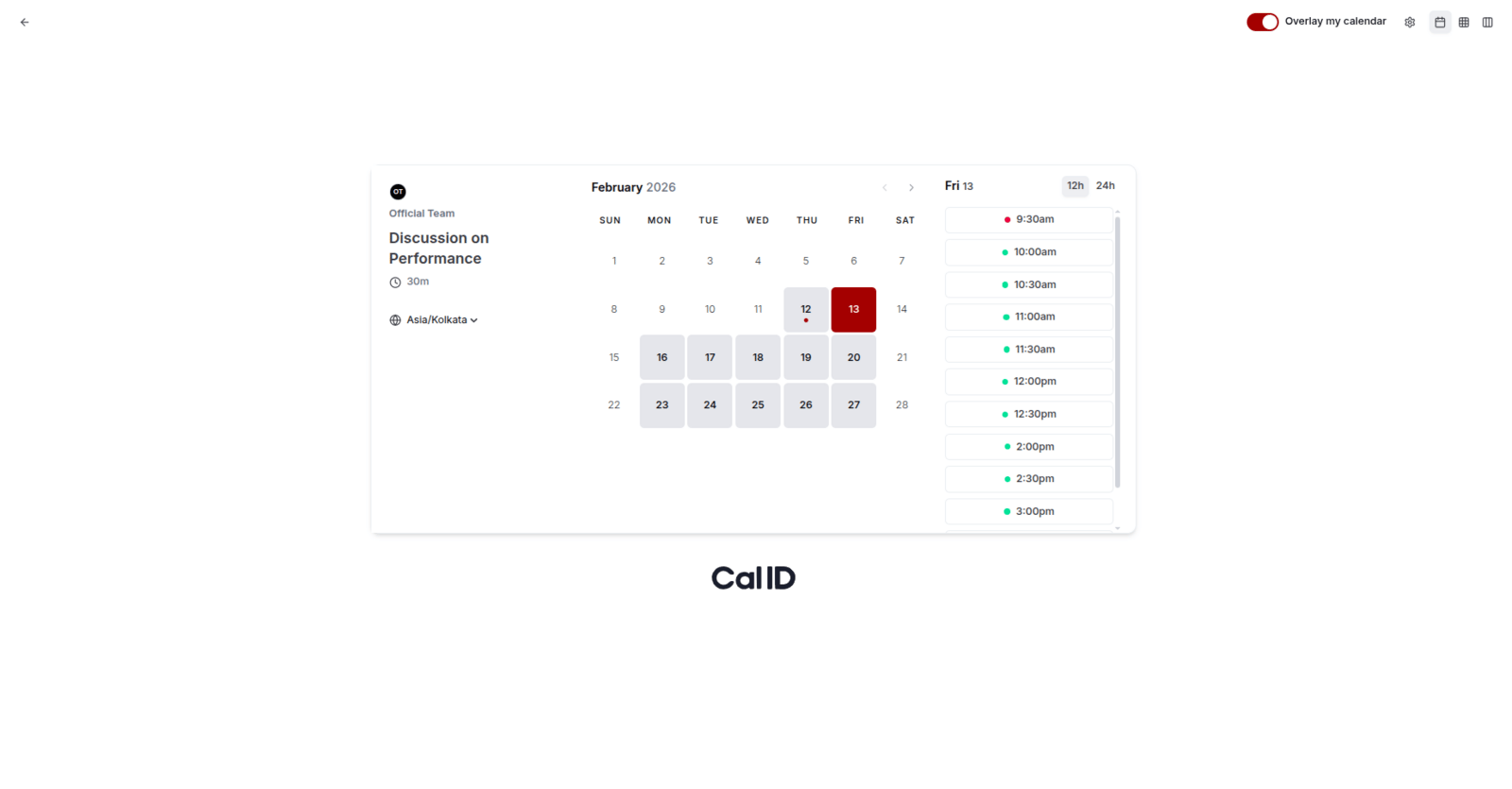 Brand colors applied to team booking page