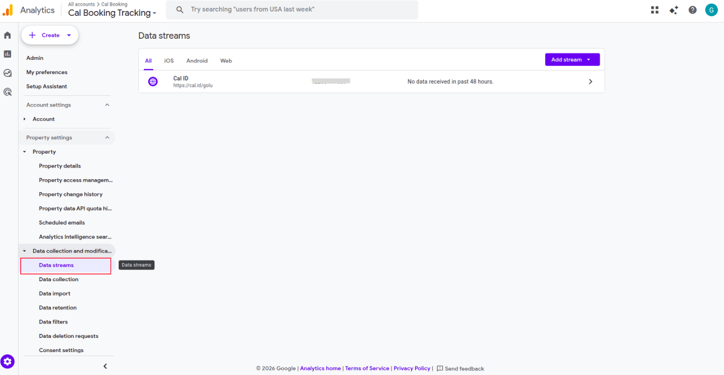 Data Streams in Google Analytics