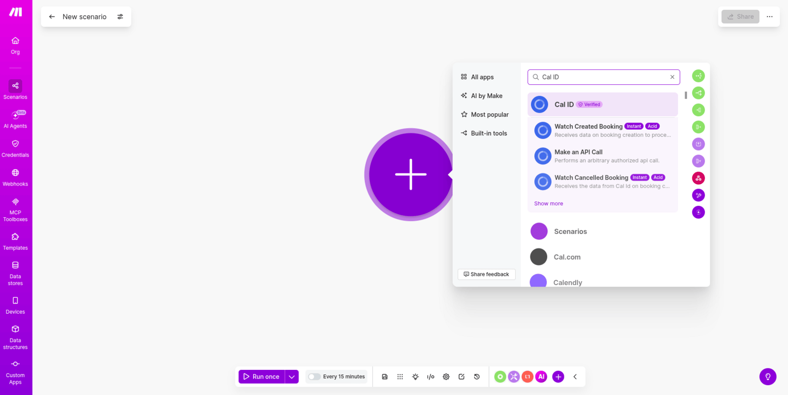 Adding Cal ID in Make