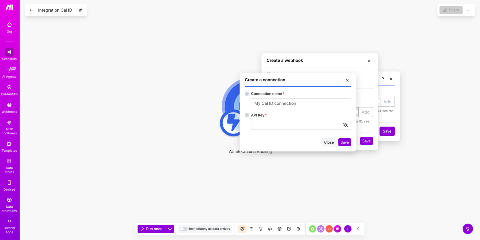 Cal ID connected in Make