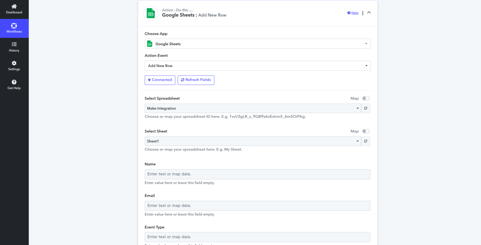 Mapping fields in Pabbly