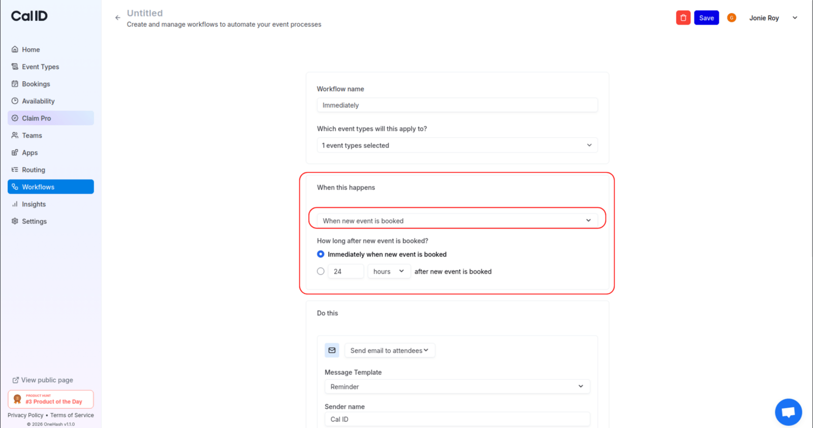 Selecting a workflow trigger