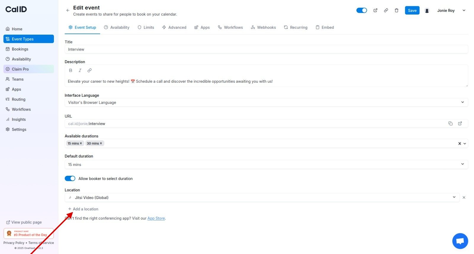 Multiple location options