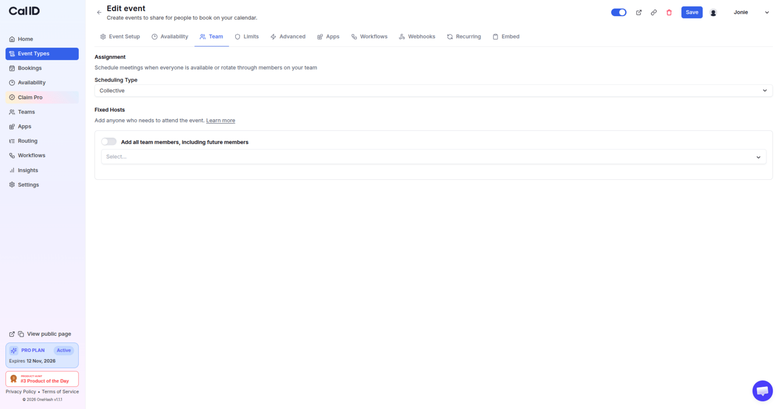 Selecting collective scheduling and co-hosts