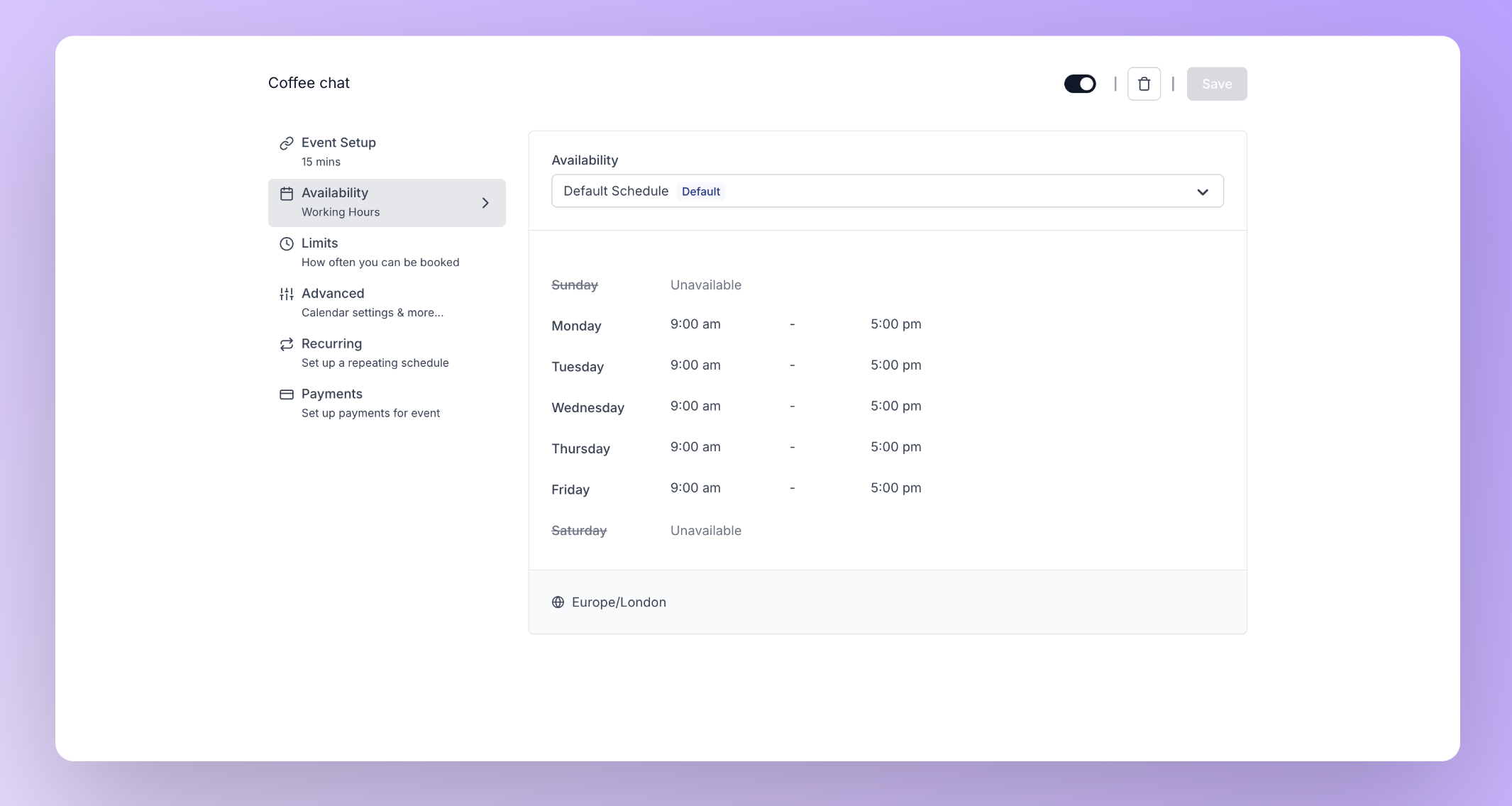 User availability