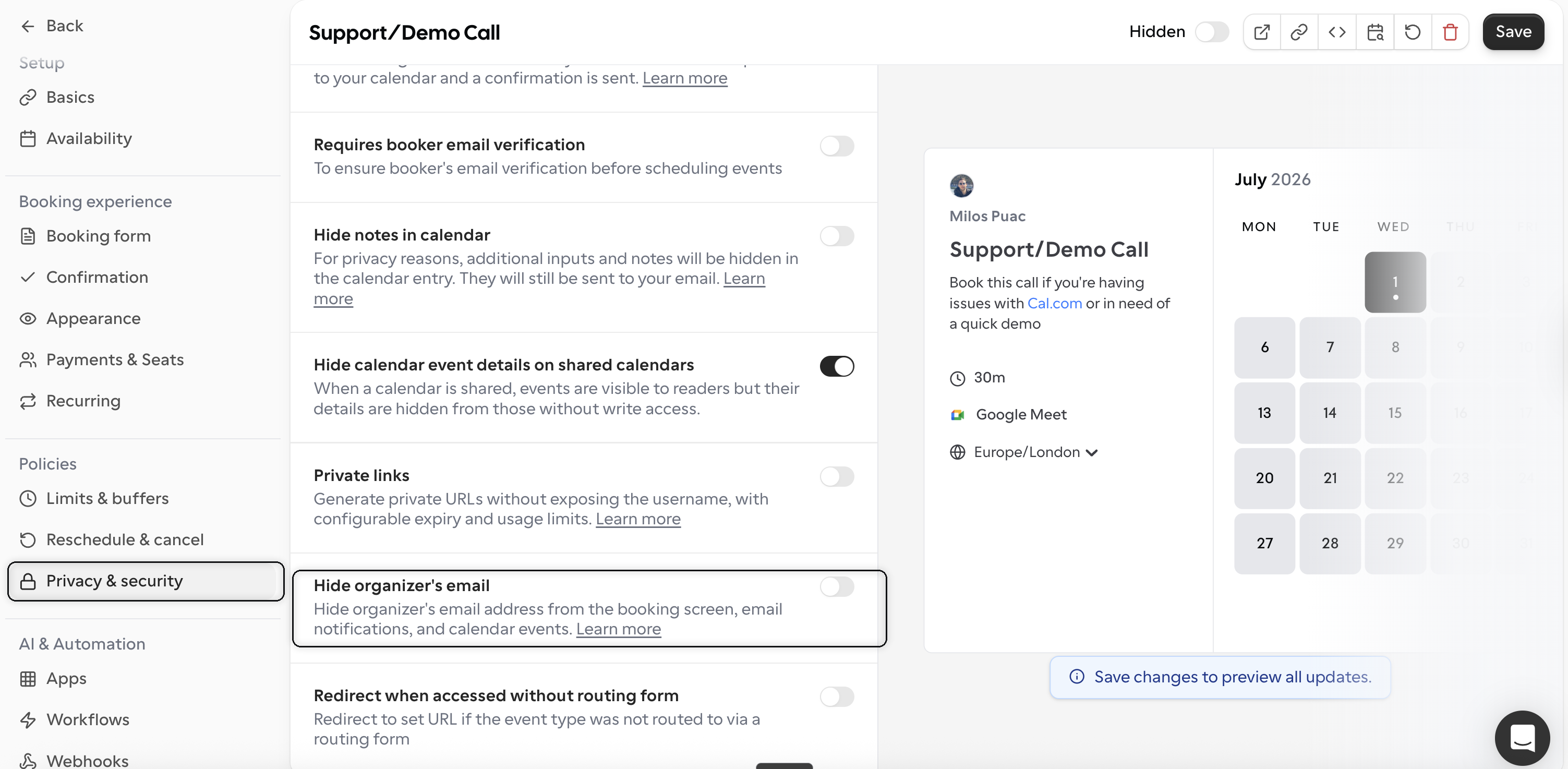 Cal Privacy Organizer Highlighted