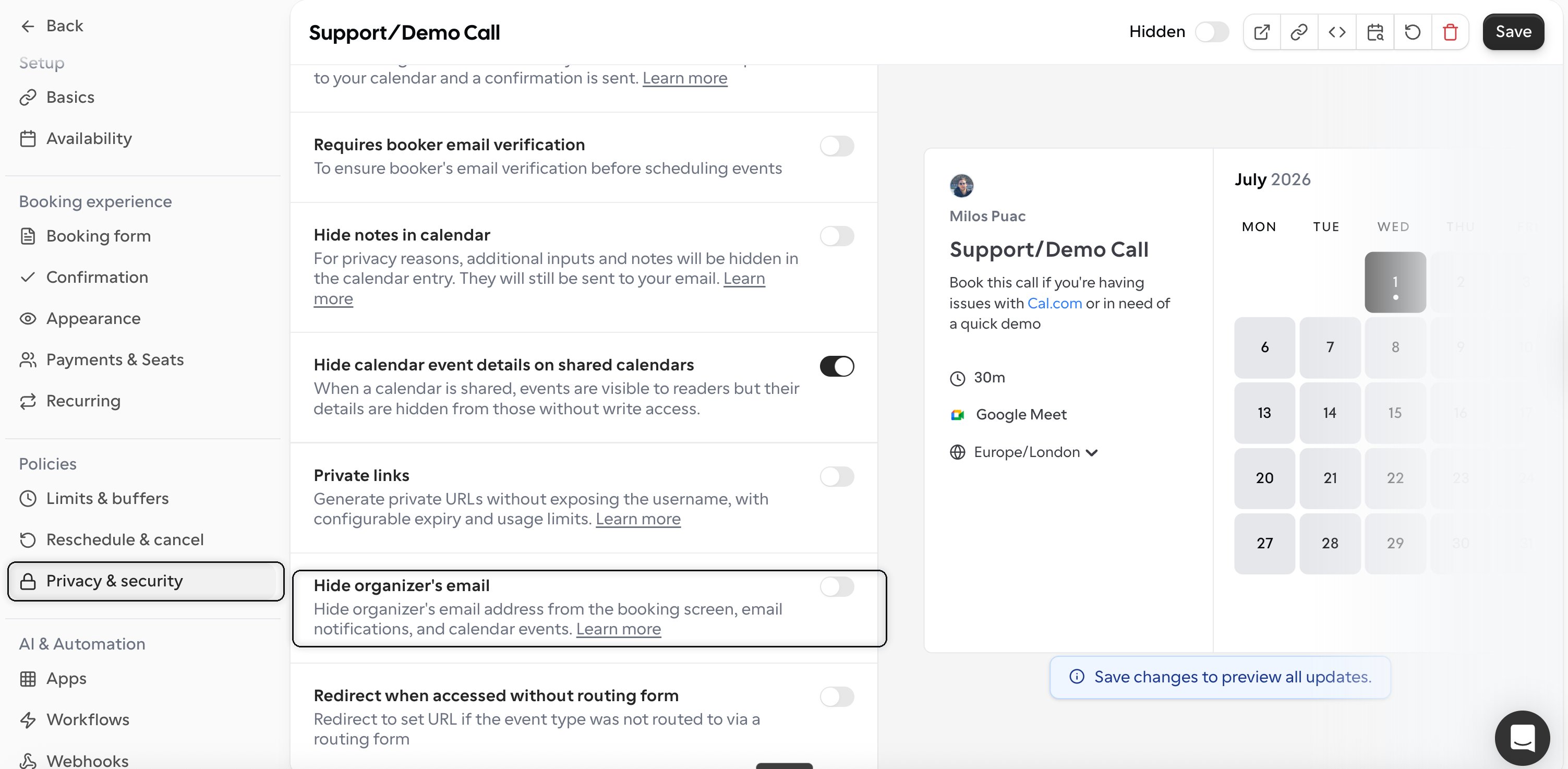 Cal Privacy Organizer Highlighted
