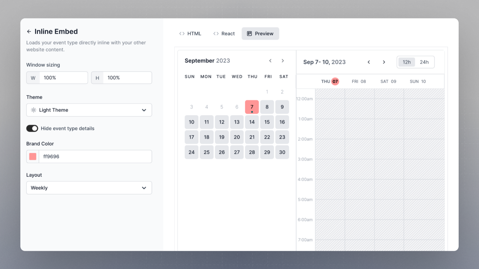 Configuration options