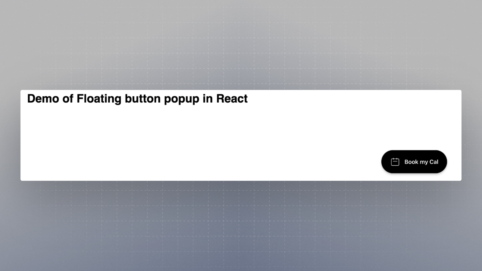 Floating button embed example