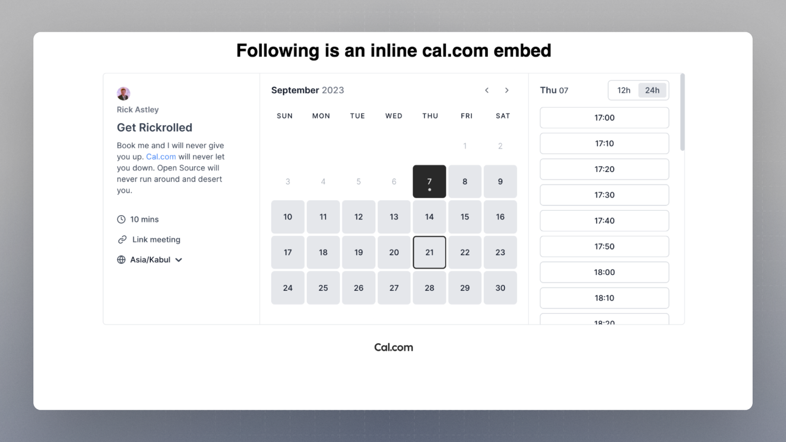 Inline embed example