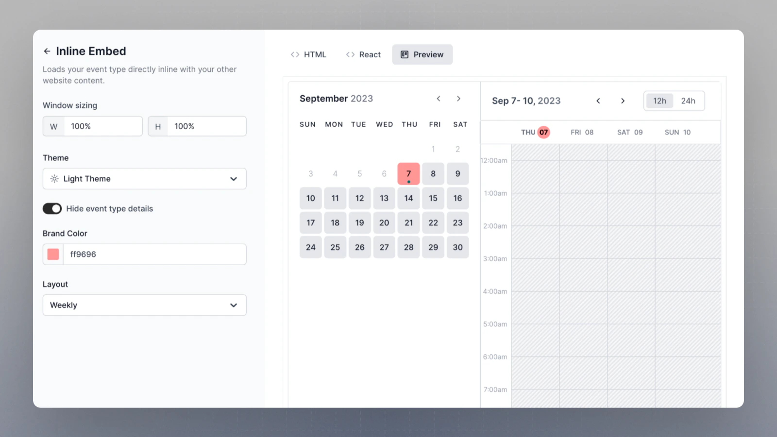 Configuration options