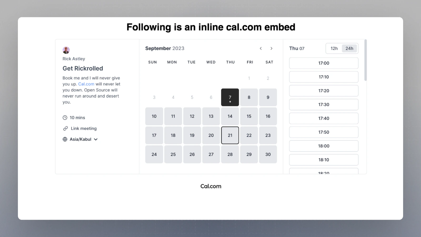 Inline embed example