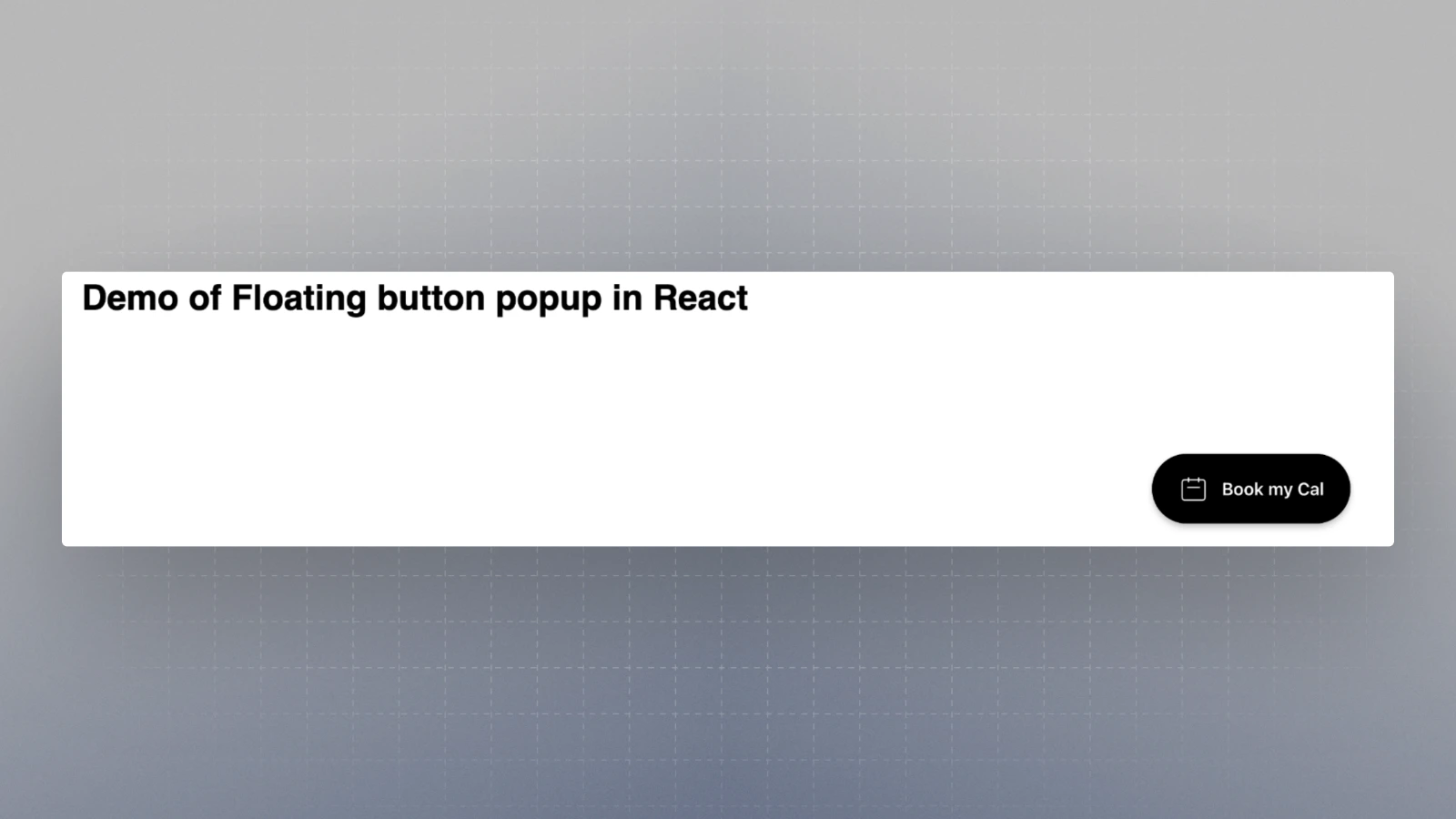 Floating button embed example