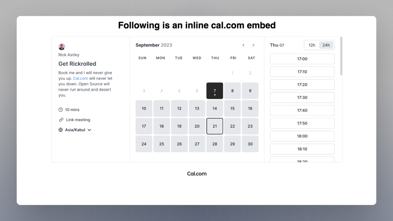 Inline embed example