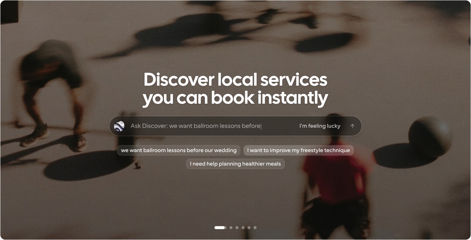 The Discover home page with the Ask Discover search bar