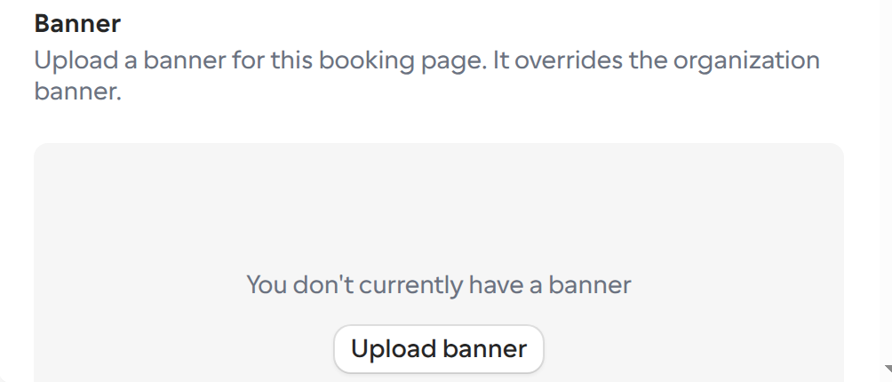 Appearance tab of a Link with the Banner section and an uploaded banner