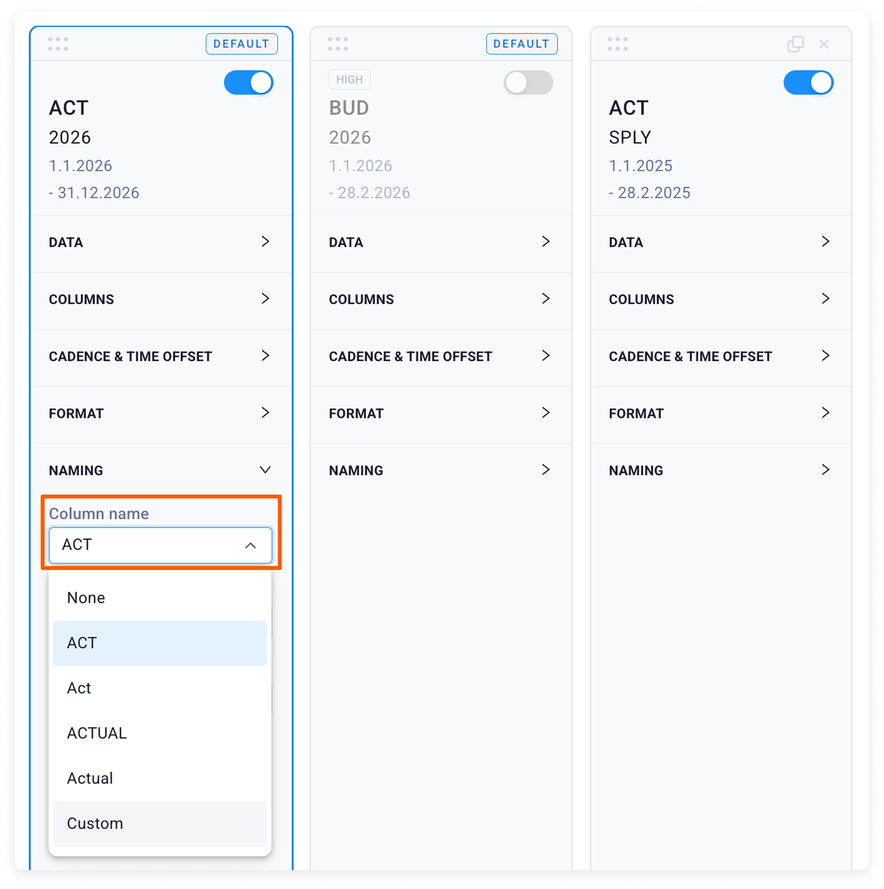 Column Naming Column Naming