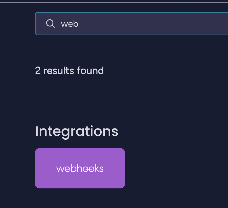 More Integrations - Webhooks