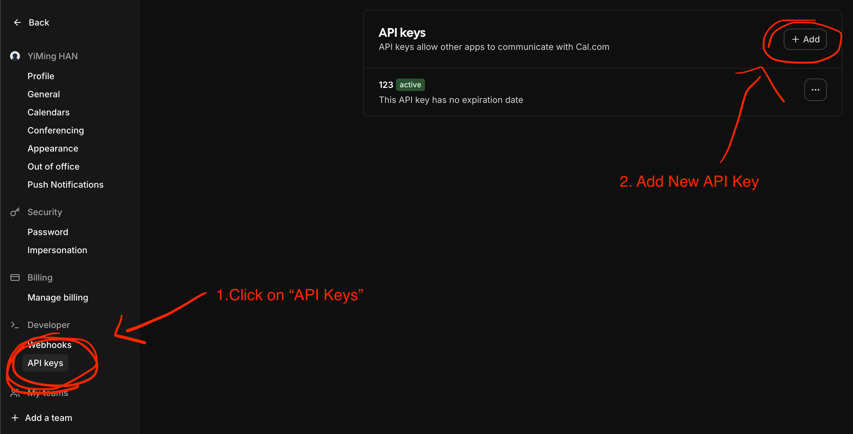 Add API Key