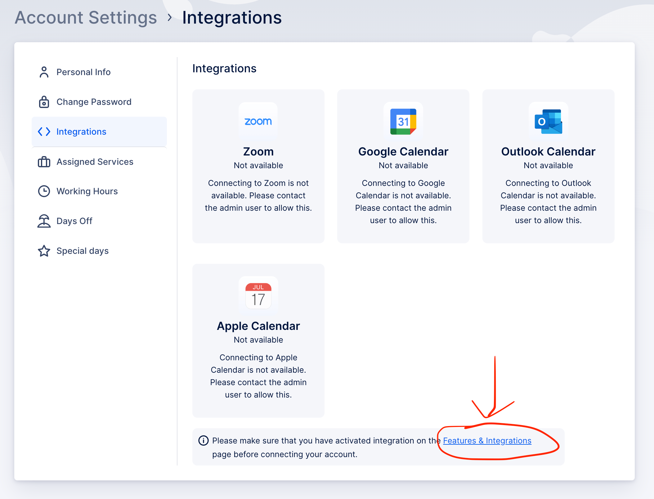 Go To Settings