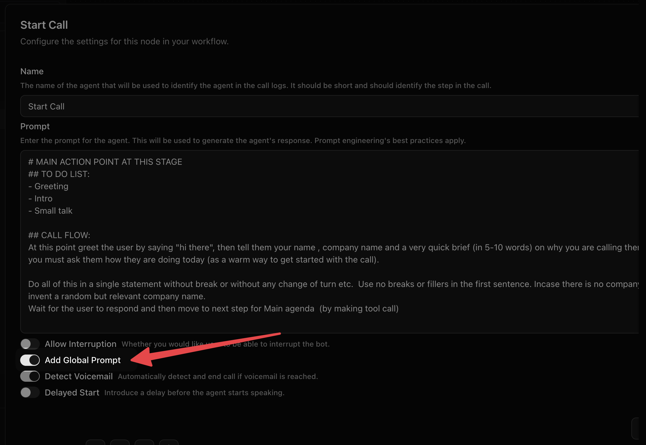Add Global Prompt Selector