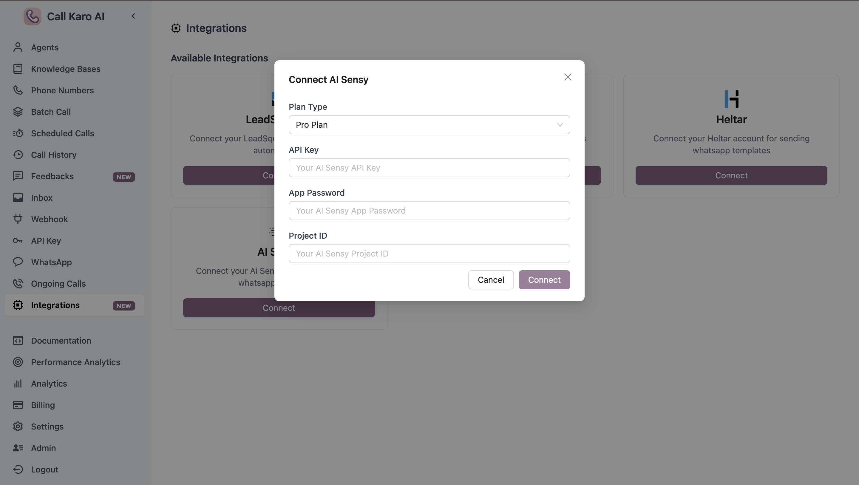 Connect AI Sensy - Pro Plan