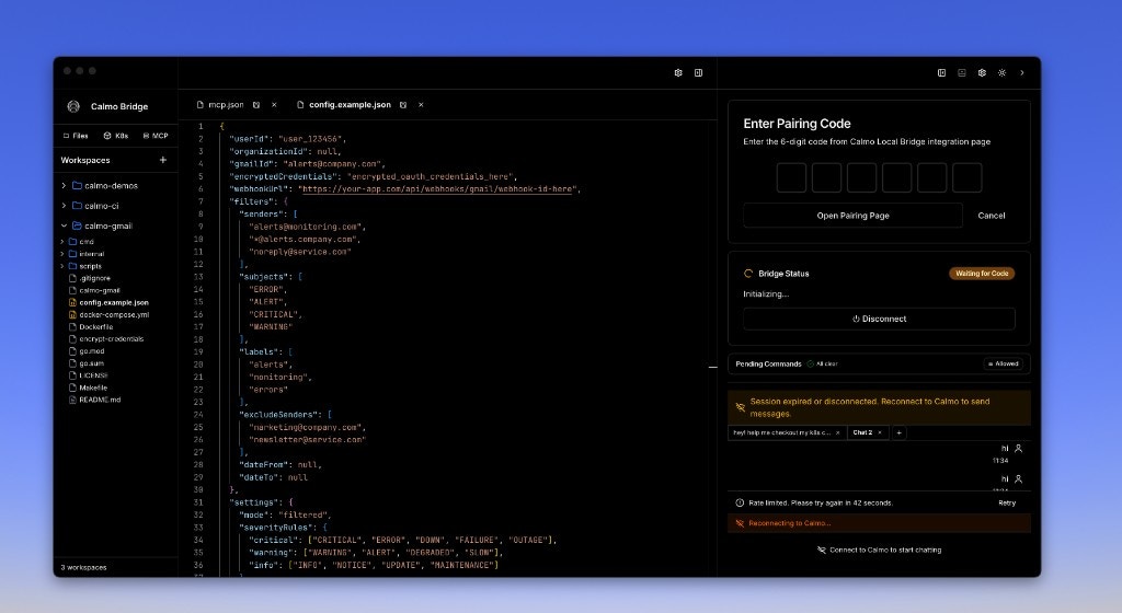 Pairing code entry modal with 6-digit input boxes