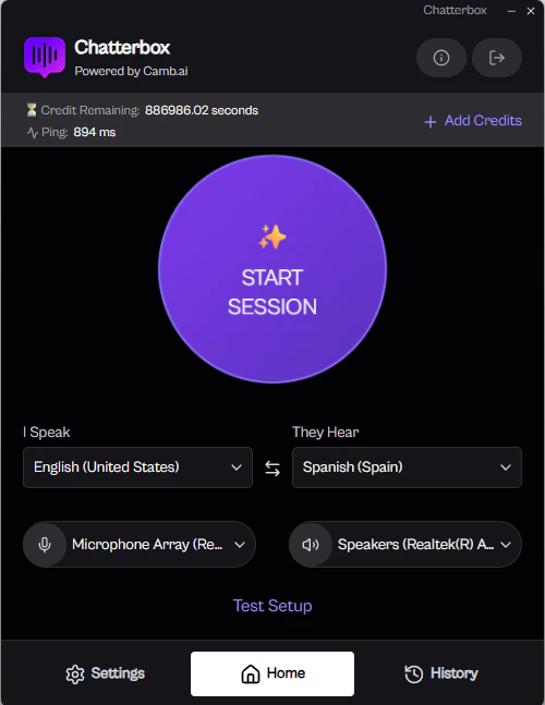 CAMB AI Studio sidebar showing the Integrations option