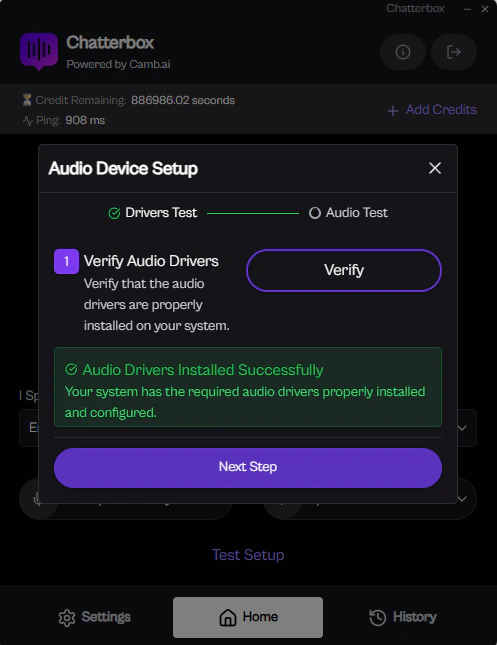 License Agreement screen