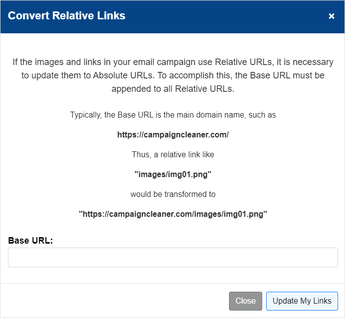 Convert Relative URLS