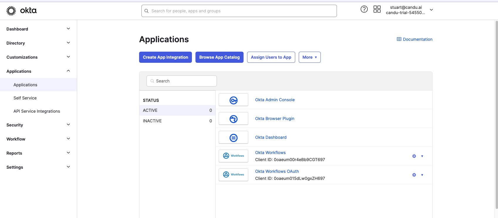 Okta SSO configuration step