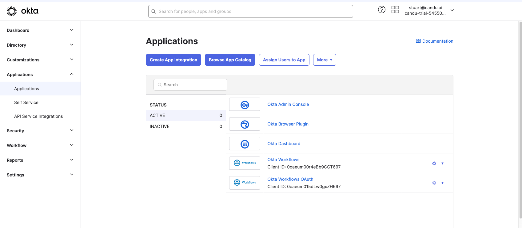 Okta SSO configuration step