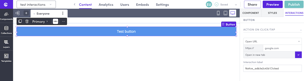 Candu outgoing webhook configuration step