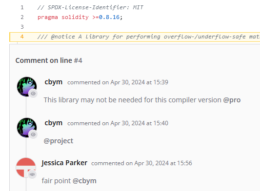 Security researcher code review thread.