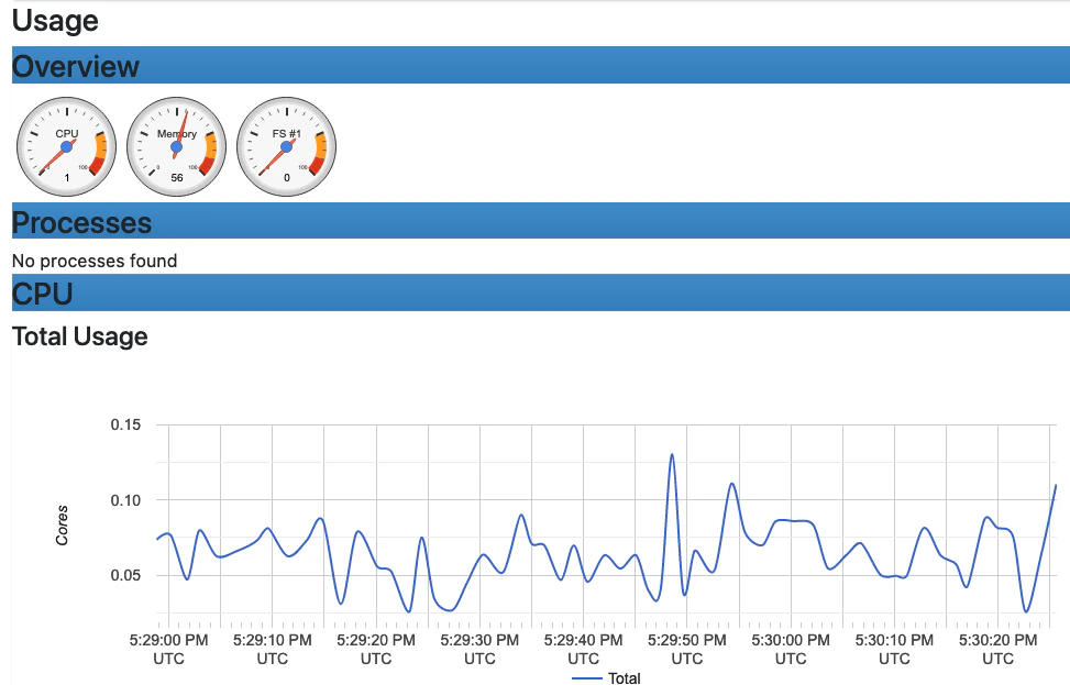 An example cAdvisor UI